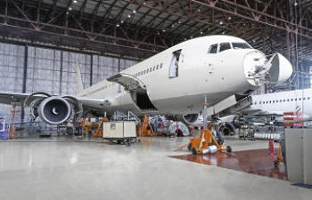 plane during loading