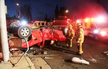 Car Accident and Fire Truck